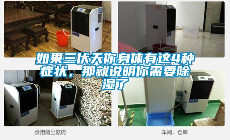 如果三伏天你身體有這4種癥狀，那就說明你需要除濕了