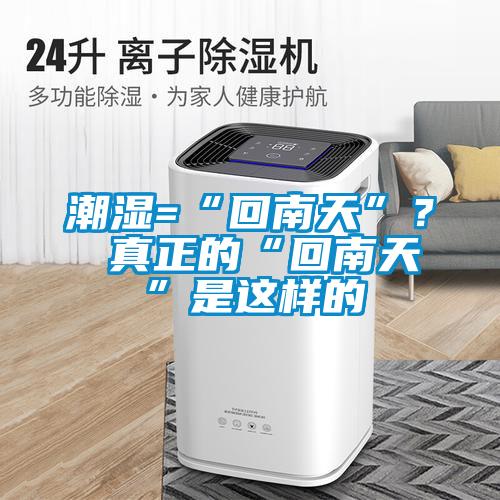 潮濕=“回南天”？ 真正的“回南天”是這樣的