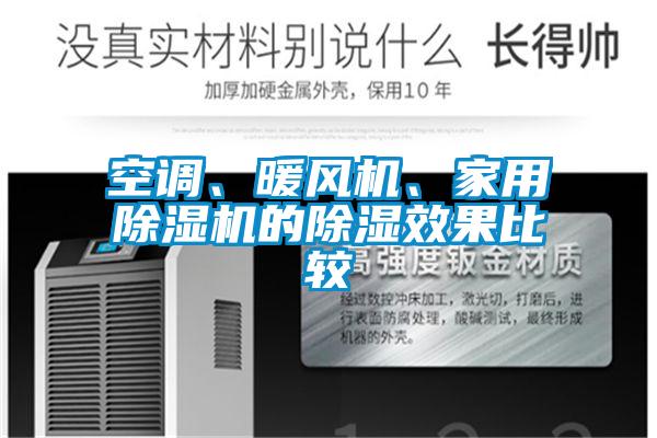 空調(diào)、暖風(fēng)機(jī)、家用除濕機(jī)的除濕效果比較