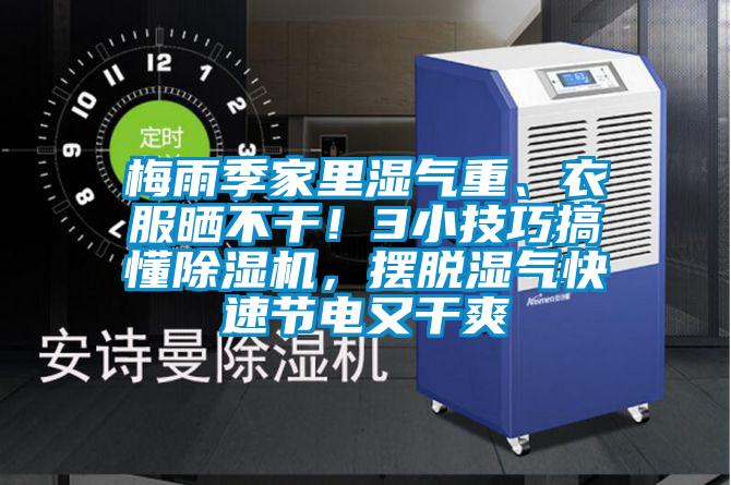 梅雨季家里濕氣重、衣服曬不干！3小技巧搞懂除濕機(jī)，擺脫濕氣快速節(jié)電又干爽