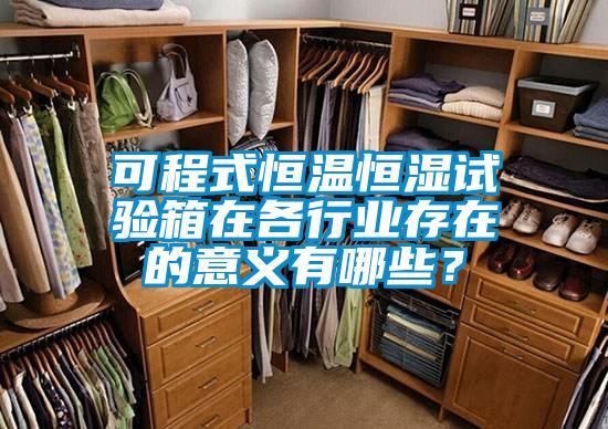 可程式恒溫恒濕試驗(yàn)箱在各行業(yè)存在的意義有哪些？