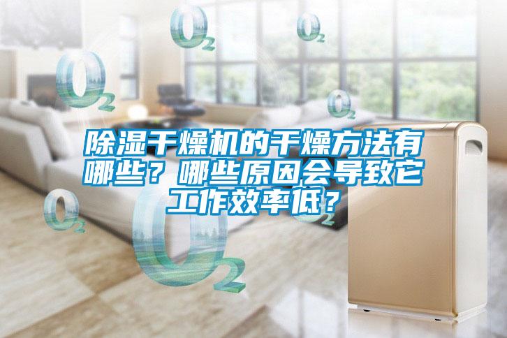 除濕干燥機(jī)的干燥方法有哪些？哪些原因會(huì)導(dǎo)致它工作效率低？
