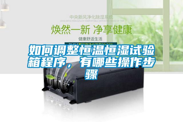 如何調(diào)整恒溫恒濕試驗箱程序，有哪些操作步驟