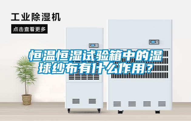 恒溫恒濕試驗箱中的濕球紗布有什么作用？