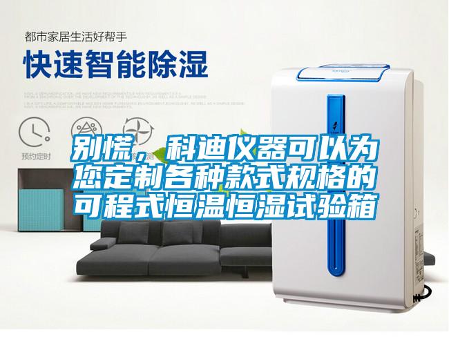 別慌，科迪儀器可以為您定制各種款式規(guī)格的可程式恒溫恒濕試驗(yàn)箱