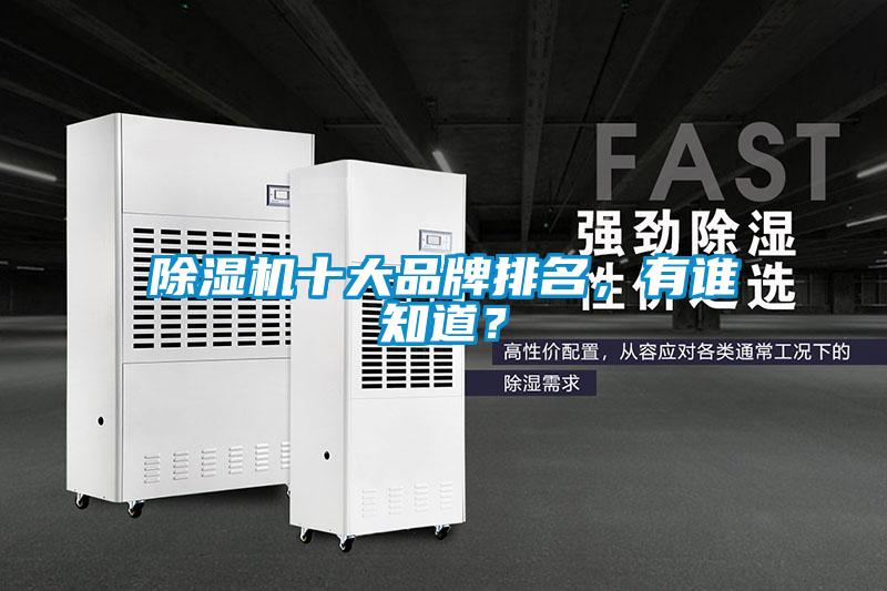 除濕機十大品牌排名，有誰知道？