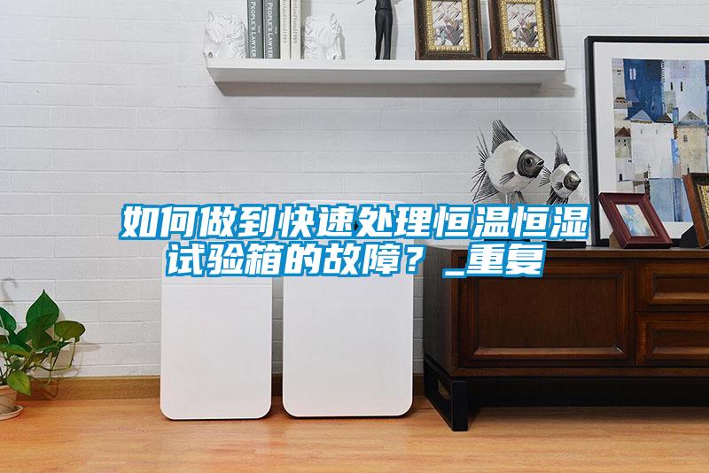如何做到快速處理恒溫恒濕試驗(yàn)箱的故障？_重復(fù)