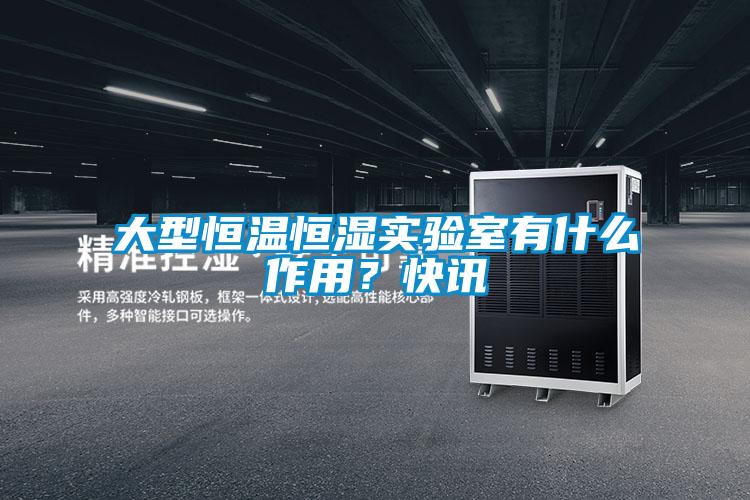 大型恒溫恒濕實驗室有什么作用？快訊