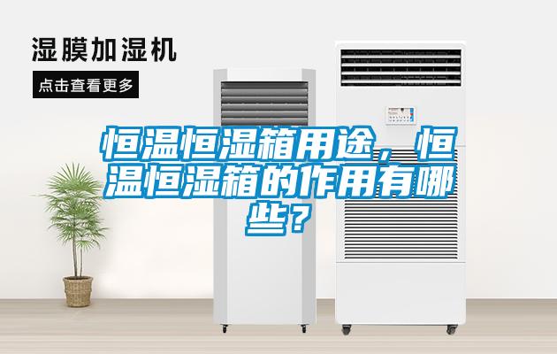 恒溫恒濕箱用途，恒溫恒濕箱的作用有哪些？