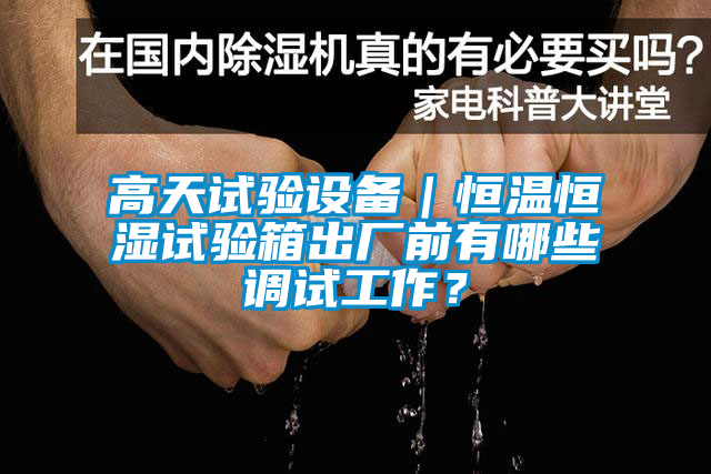 高天試驗(yàn)設(shè)備｜恒溫恒濕試驗(yàn)箱出廠前有哪些調(diào)試工作？