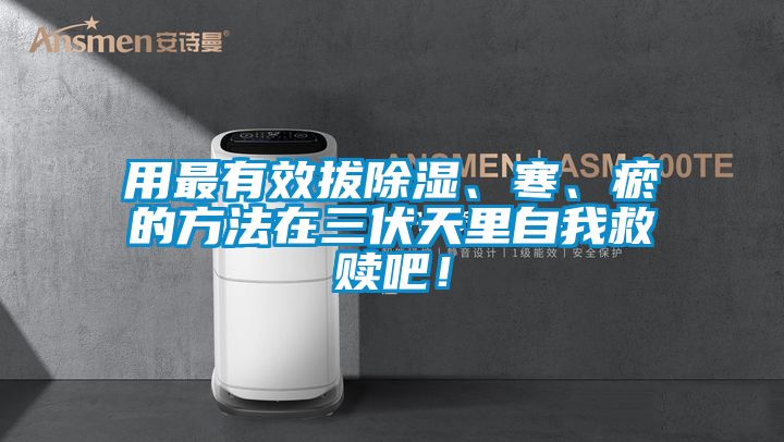 用最有效拔除濕、寒、瘀的方法在三伏天里自我救贖吧！
